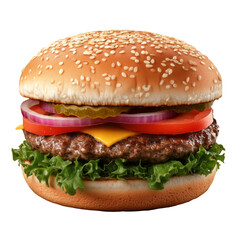 hamburger isolated on white