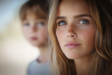 Family Looking Right