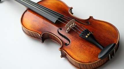 Fototapeta premium Vintage Violin on White Background Generative AI