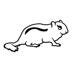 Baby Chipmunk Outline