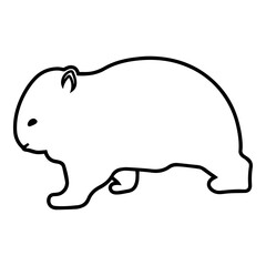 Baby Wombat Outline