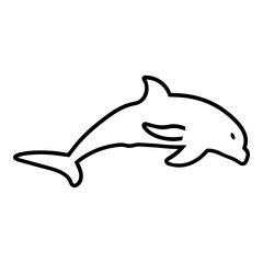 Baby Dolphin Outline