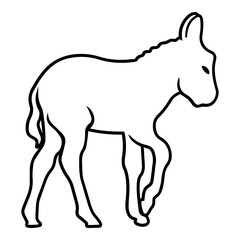 Baby Donkey Outline
