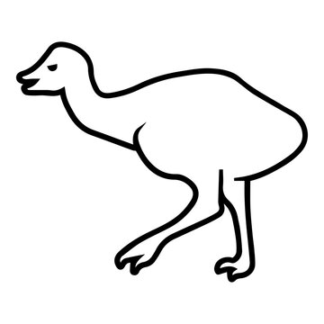 recommend clip art: Baby Emu Outline