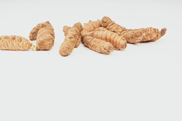 Curcuma longa - Turmeric is a very healthy species in spoon and bowl