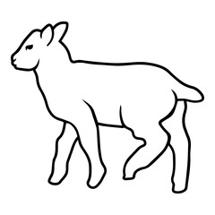 Baby Sheep Outline