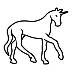 Baby Unicorn Outline