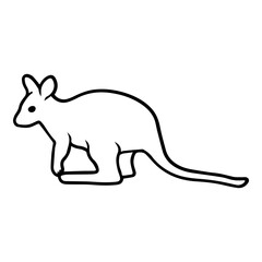 Baby Wallaby Outline