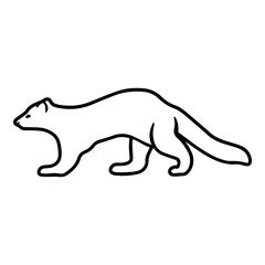 Baby Weasel Outline