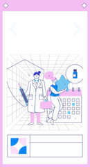 Medical characters fighting the epidemic flat vector concept operation hand drawn illustration
