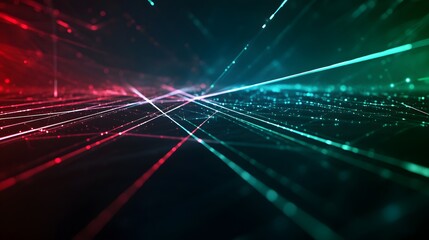 A computer generated image of a green and red line pattern