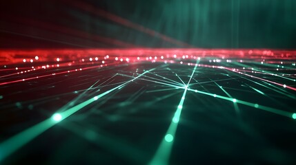 A computer generated image of a green and red line pattern