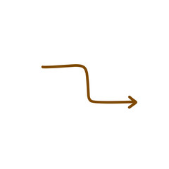 brown arrow line