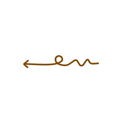 brown arrow line
