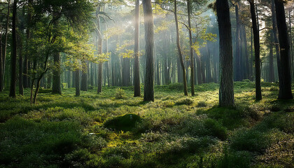 Forest image material. Forest background material.