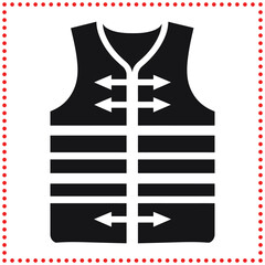 Reflective Vest Silhouette Design for Worker Safety in High Visibility Black and White