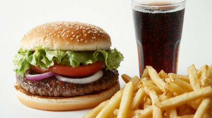 American cheeseburger with lettuce