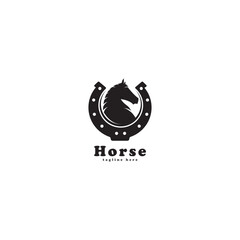 horse logo icon vector template