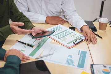 A businessman,embodying strategic leadership, sits at his desk in a modern office, planning and managing departments systematically to ensure organizational success through effective administration