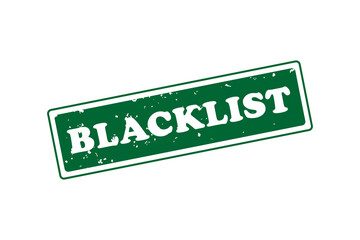 Blacklist rectangular stamp PNG BACKGROUND
