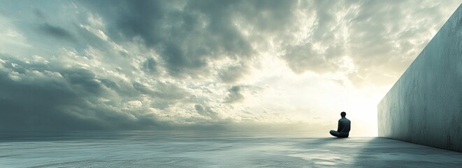 Pessimism is a mental attitude in which an undesirable outcome is anticipated from a given situation. Pessimism banner with empty copyspace for design and message.