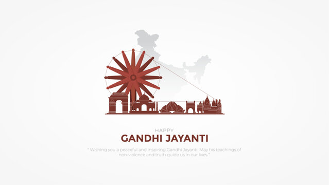 Happy gandhi jayanti 2nd October. indian Freedom Fighter Mahatma Gandhi Bapu. abstract vector illustration design