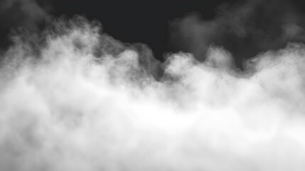 Mysterious Fog Overlay on White for Haunting Halloween Graphics. 32k,