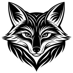 fox vector, logo, silhouette,fox head logo vector 