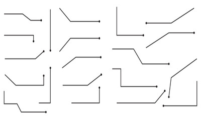 Callouts titles set. Digital callouts . Line callout label set. isolated on white  background. Vector illustration. EPS 10