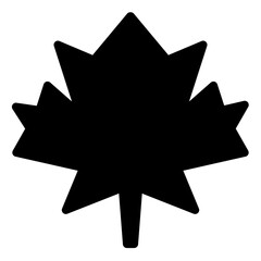 maple leaf icon solid style