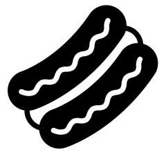 hot dog icon solid style