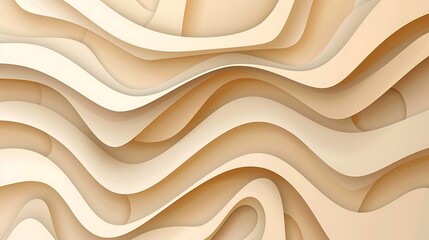Obraz premium Abstract Beige and White Wavy Pattern