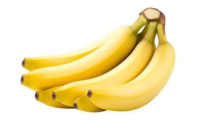 Fresh Yellow Bananas on White Background