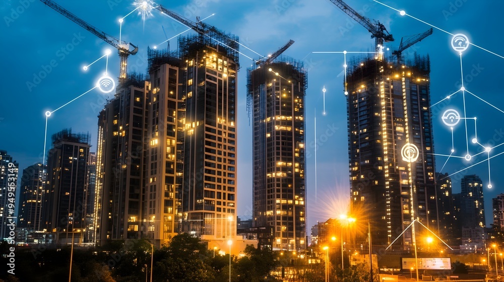 Poster advanced iot sensor network delivering real time data analytics on construction progress for a high 