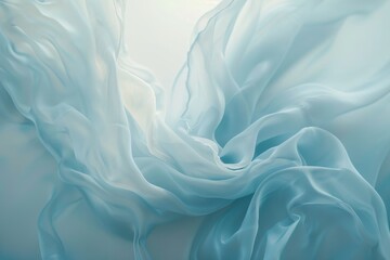 Obraz premium Detailed close-up view of soft baby blue fabric with subtle gradients and textures, Soft gradients of baby blue evoking a sense of peace