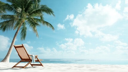 A deckchair at the tropical beach