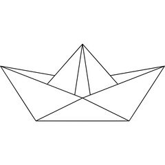 Origami Boat Icon