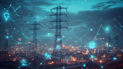 IoT Devices Integrated with High Voltage Power Poles During Installation for Improved Grid Connectivity and Automation