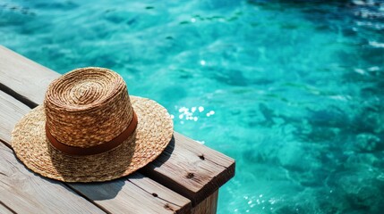 A straw hat at the pier