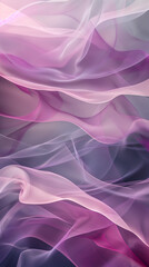 Obraz premium Flowing Fabric-Like Forms in Purple, Pink, and White - Abstract Digital Art with Softness and Fluidity.