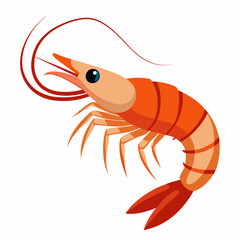 shrimp, vector illustration, silhouette, logo icon  