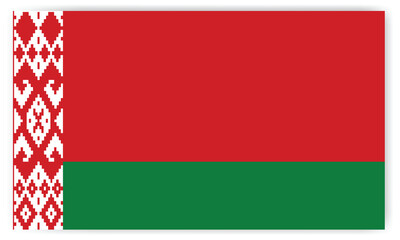 Illustration of Belarus flag. The correct proportions and color