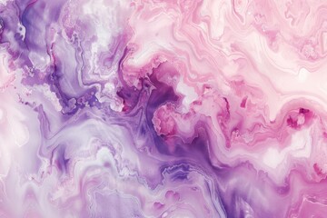 Fototapeta premium Pink and purple marble wallpaper in close-up view, showcasing intricate patterns and colors, Soft shades of pink and purple blending in delicate marble design