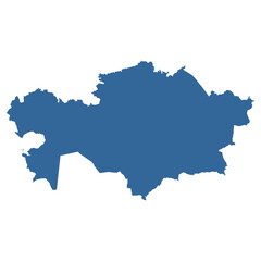 Vector outline map of Kazakhstan