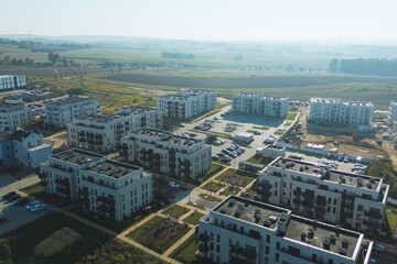 Obraz premium Residential Complex Under Construction from Above