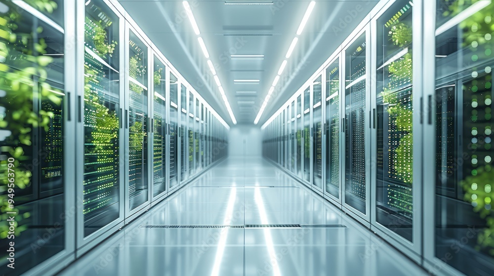 Aufkleber The integration of green data center and sustainable computing practices in the tech industry. Generative AI.