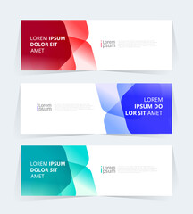 Geometric banner design with Vector presentation template.
