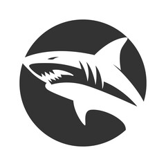 Shark icon logo design