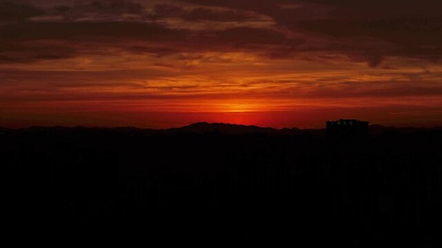 City Twilight Sunset Architectural Silhouette
