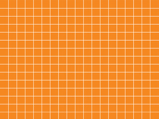 grid square graph line full page on orange paper background